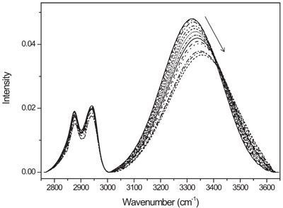 Positional Fluctuation Of Ir Absorption Peaks Frequency Shift Of A Single Band Or Relative Intensity Changes Of Overlapped Bands American Laboratory