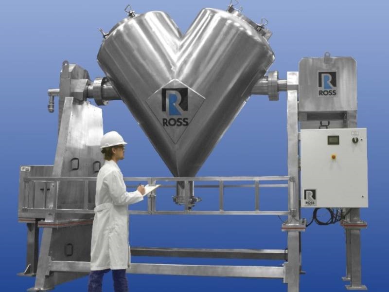 ROSS V Cone Tumble Blenders for High Accuracy Mixtures American Laboratory